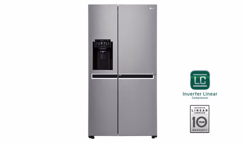 براد إل جي (LG) سايد باي سايد لون فضي